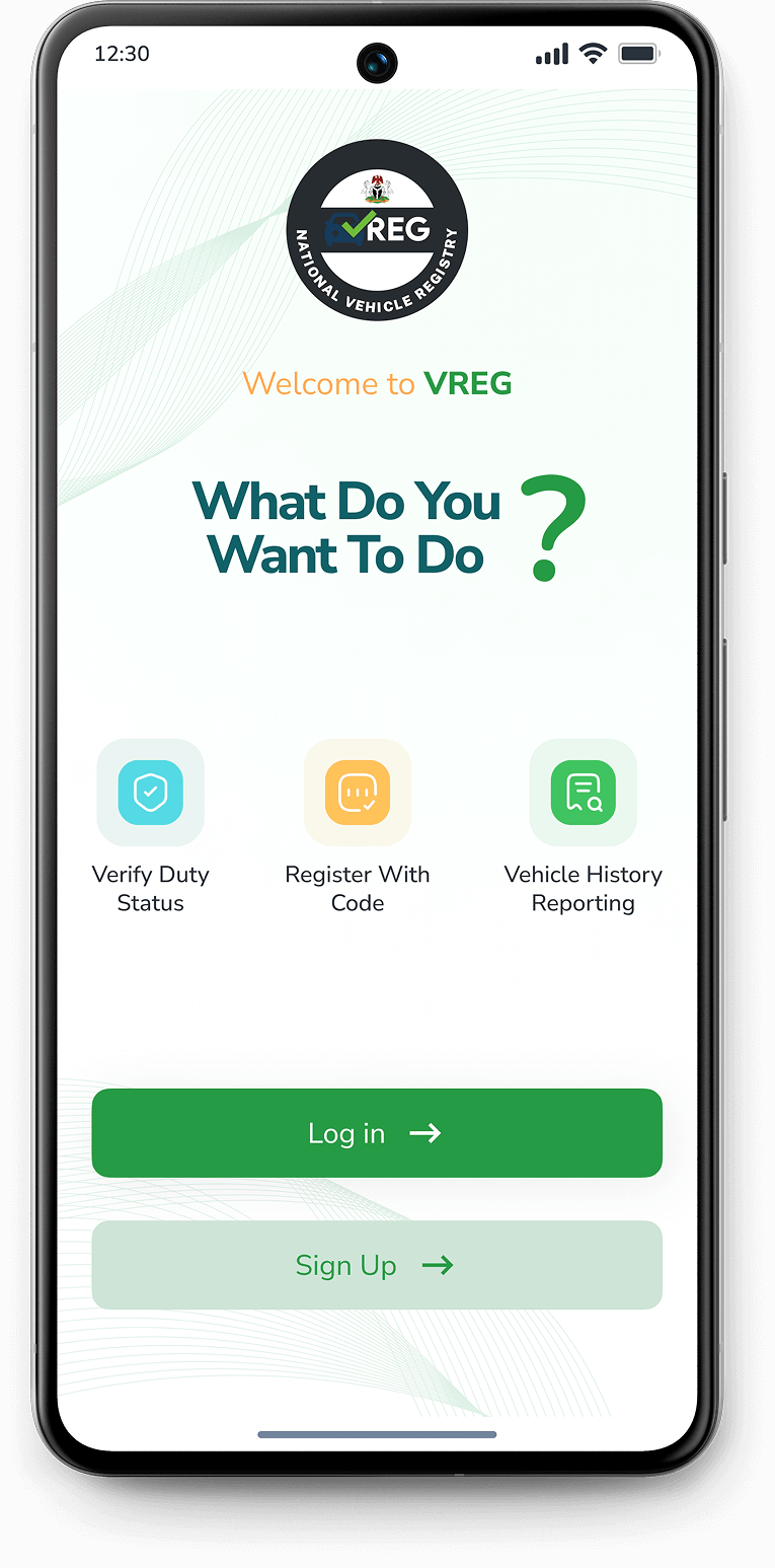 VREG Mobile App - Dashboard